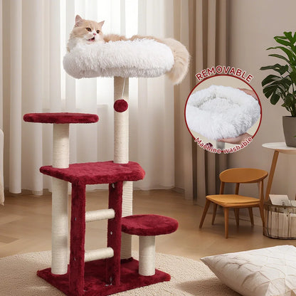 Medium Cat Tree Green Staircase