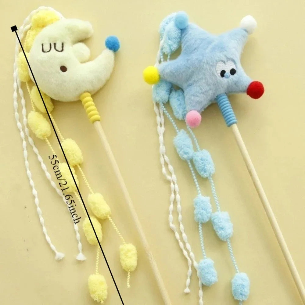 Funny Cartoon Stars Cat Teaser Stick
