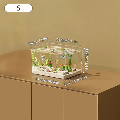 Transparent Aquarium Creative Desktop Fish Tank