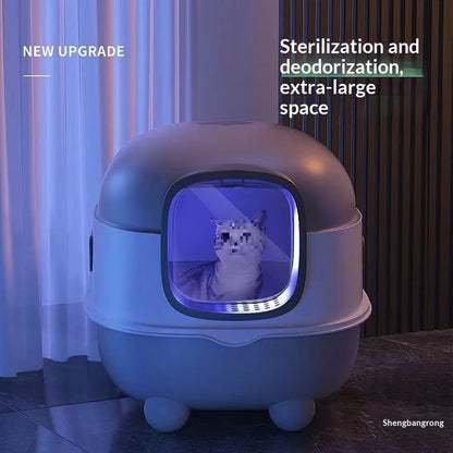 Automatic Self-Cleaning Fully Enclosed Smart Cat Litter Box