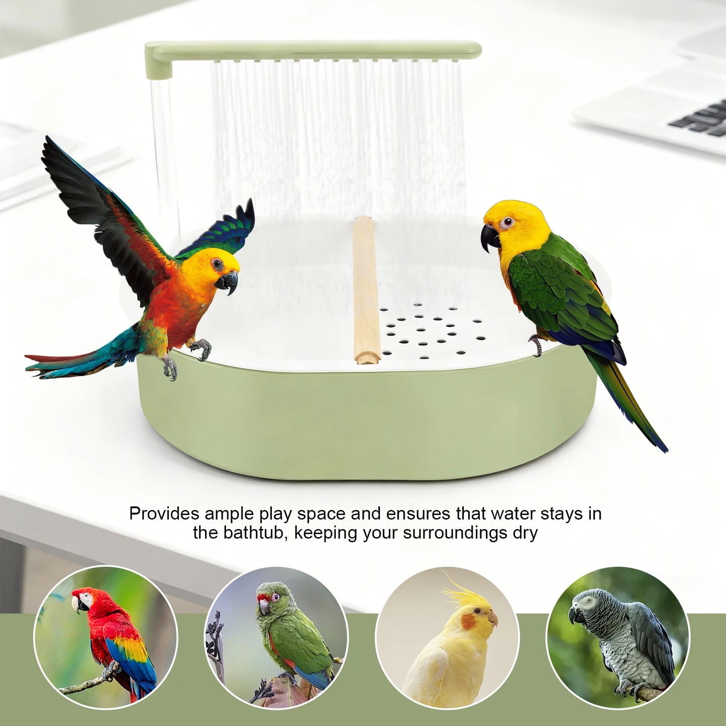 Parrot Automatic Bird Bath Tub