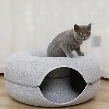 Interactive Round Small Cat Tunnel Nest