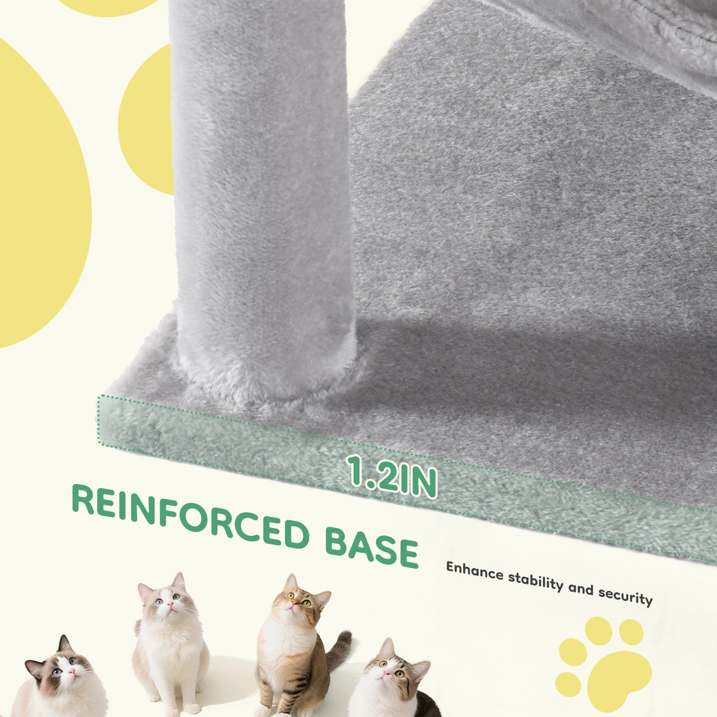 44 Inch Tall Cat Tree Tower for Multiple Cats