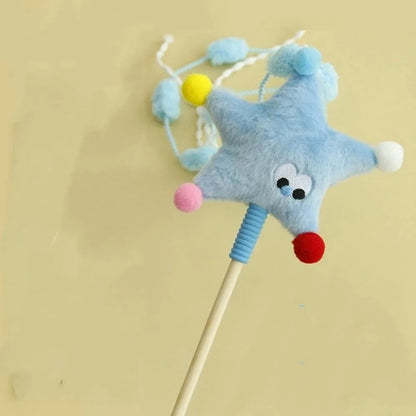 Funny Cartoon Stars Cat Teaser Stick