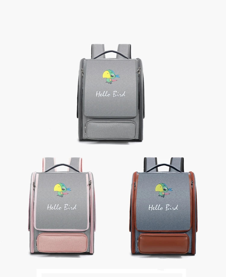 Bird Carrier with Perch and Tray