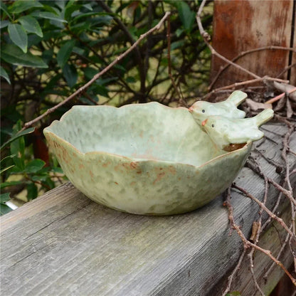 Ceramic Birdbath Bowl Bird Feeder