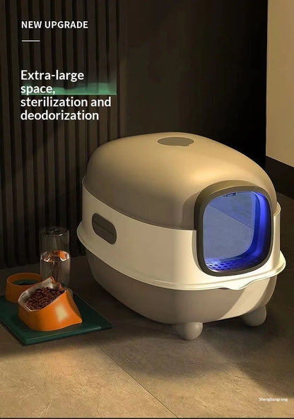 Automatic Self-Cleaning Fully Enclosed Smart Cat Litter Box