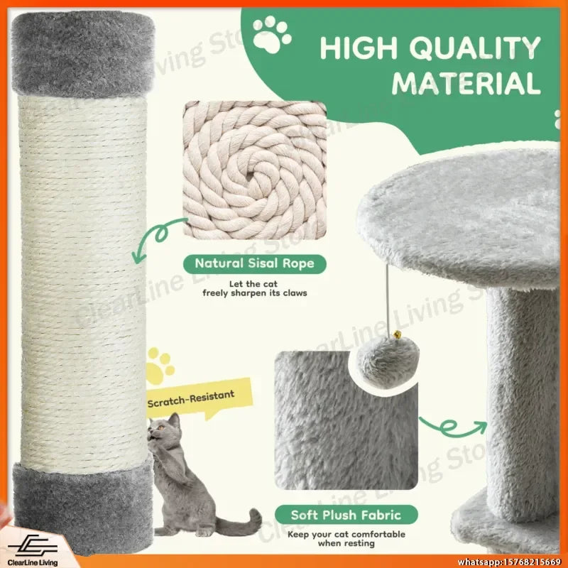 44 Inch Tall Cat Tree Tower for Multiple Cats