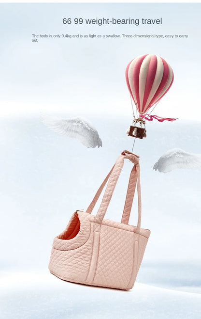Ultra-Light Quilted Cotton Pet Carrying Bag