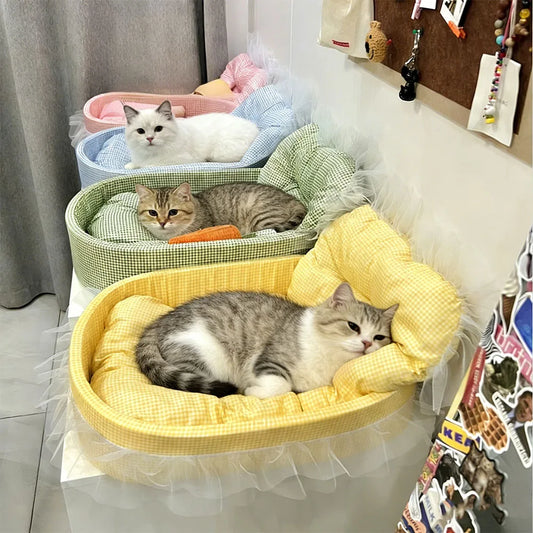 Cute Lace-Trimmed Cat Princess Sofa Bed