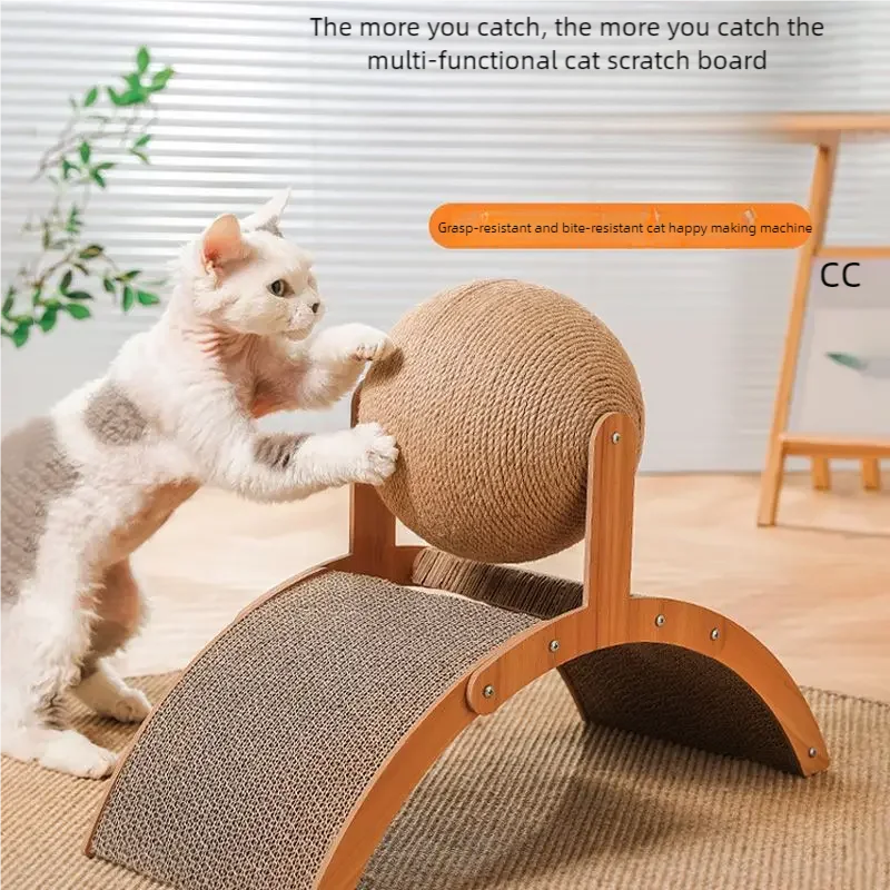 Wooden Cat Scratching Ball