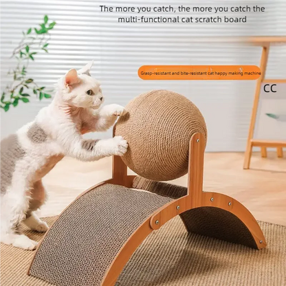 Wooden Cat Scratching Ball