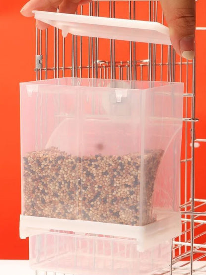Anti-Spill Transparent Bird Food Box