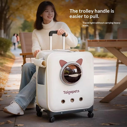 Rolling pet carrier