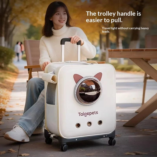 Rolling pet carrier