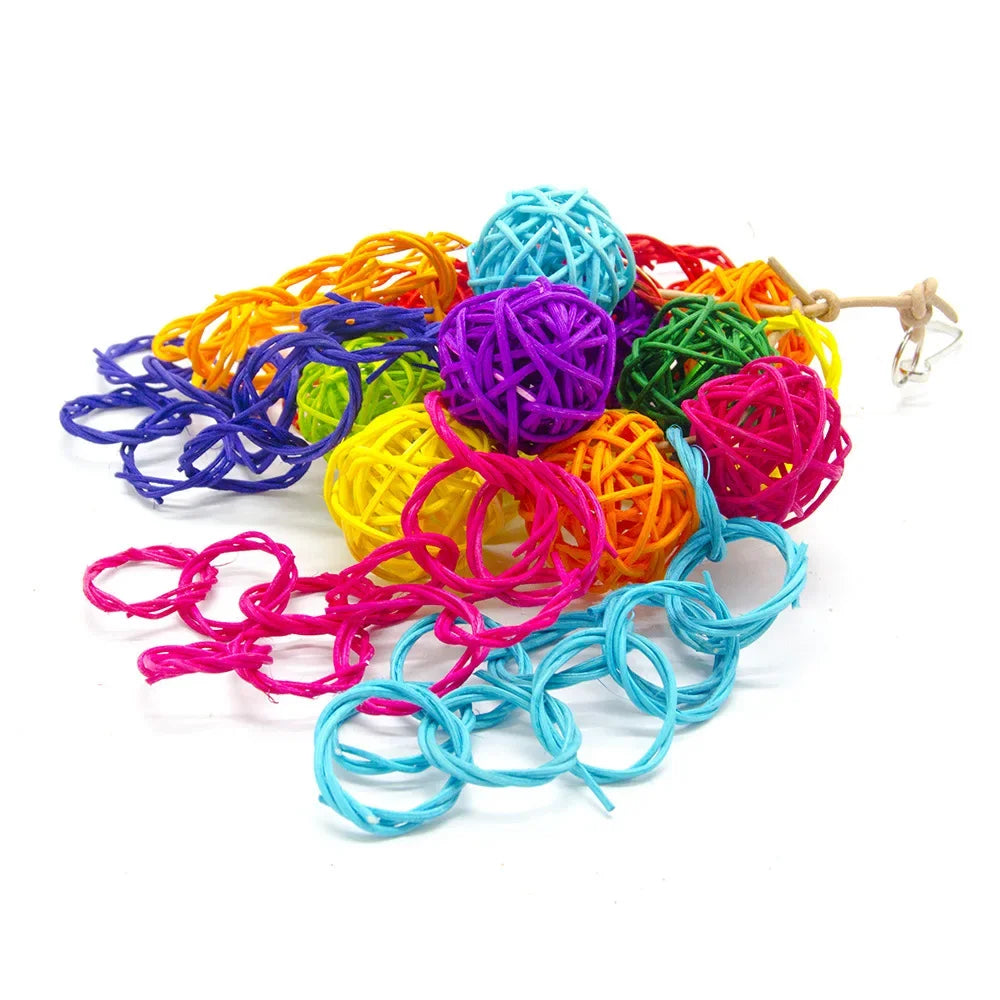 Colorful Wooden Parrot Chew Toys