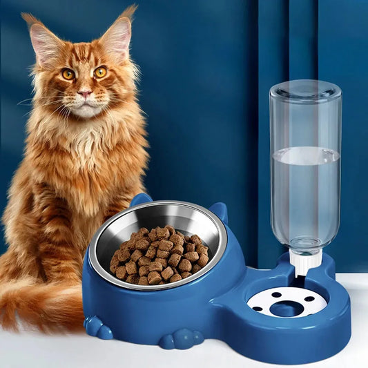 2-in-1 Stainless Steel Pet Bowl