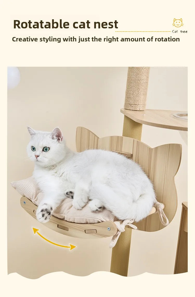 Large Wooden Cat Tree House