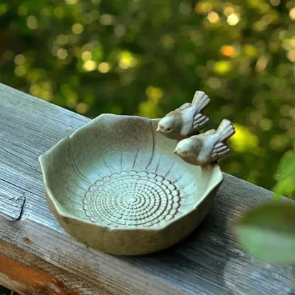 Ceramic Birdbath Bowl Bird Feeder