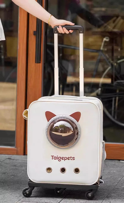 Rolling pet carrier