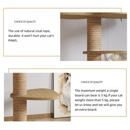 Adjustable Cat Tree House Cat Tower