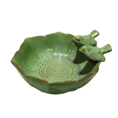 Ceramic Birdbath Bowl Bird Feeder