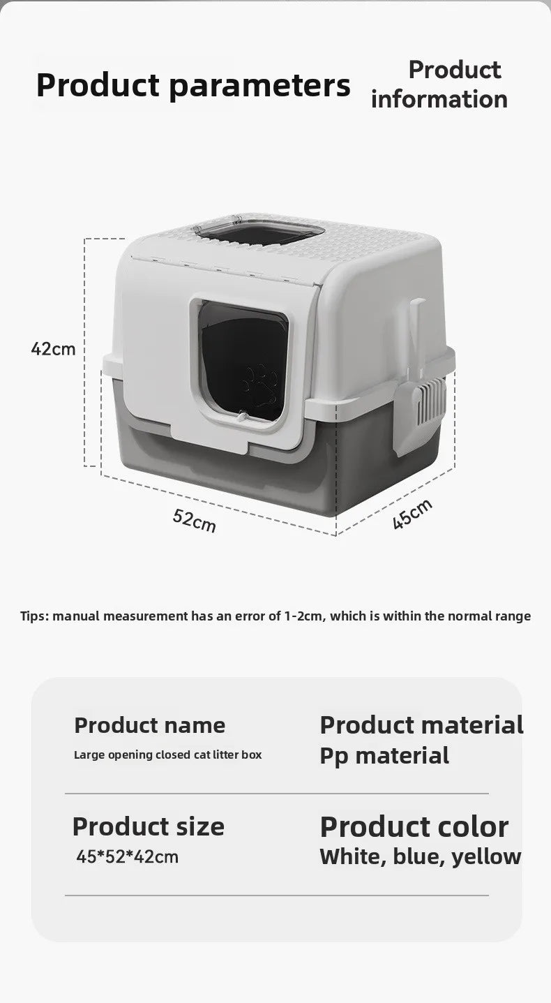 Fully Enclosed Self Cleaning Cat Litter Box