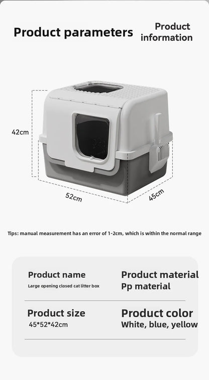Fully Enclosed Self Cleaning Cat Litter Box