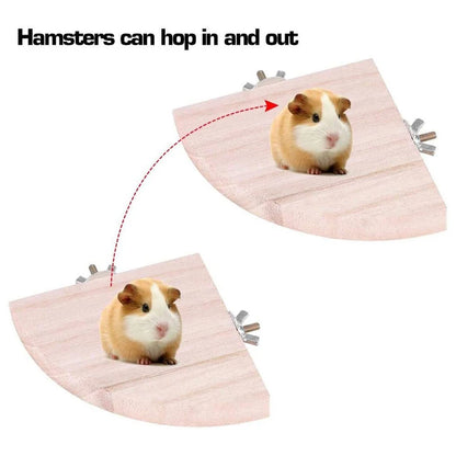 Fan-shaped Parrot Wooden Stand Rack