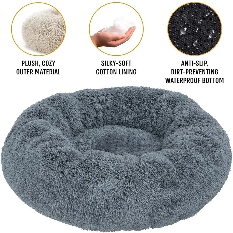 Winter Warm Round Dog Bed