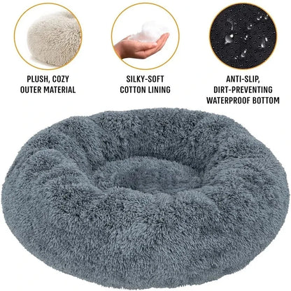 Winter Warm Round Dog Bed
