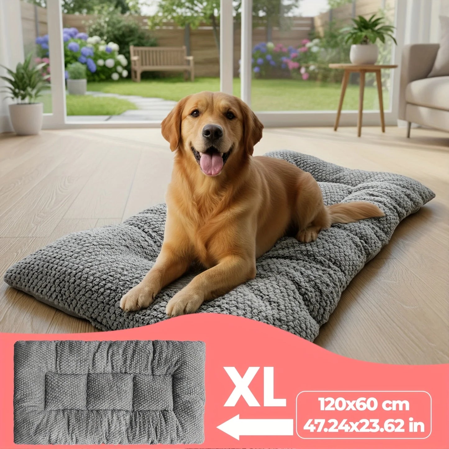 Extra-Large Plush Dog Crate Pad