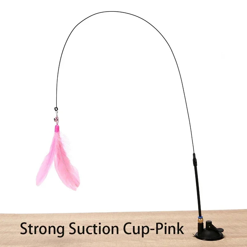 Suction Cup Cat Teasing Stick Cat Toy