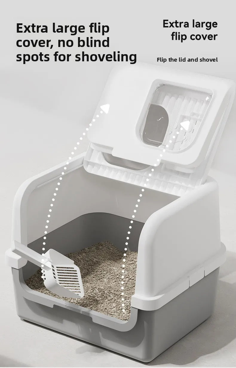 Fully Enclosed Self Cleaning Cat Litter Box