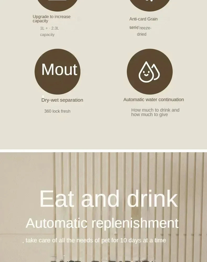Automatic Feeder  Food Bowl With Water