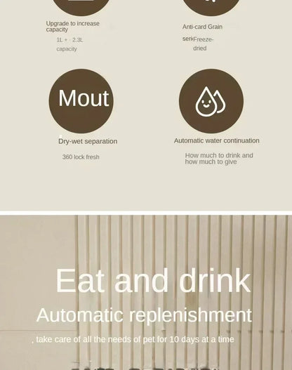 Automatic Feeder  Food Bowl With Water