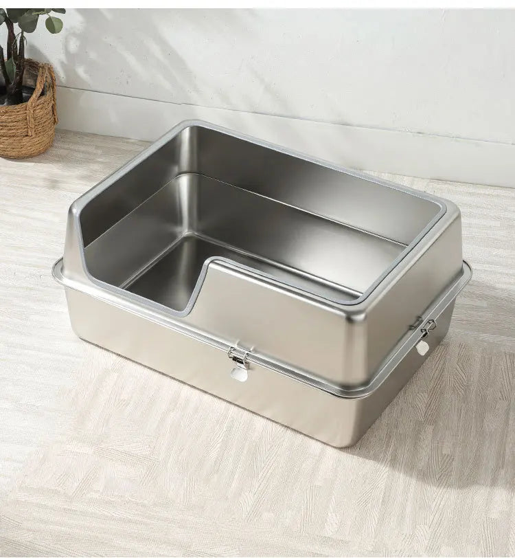 Extra Large Stainless Steel Cat Litter Box