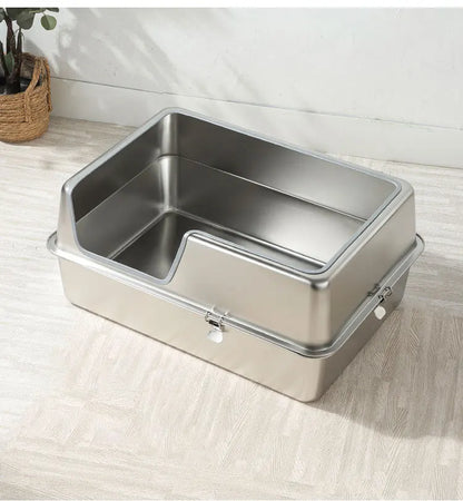 Extra Large Stainless Steel Cat Litter Box