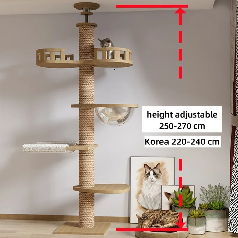 Adjustable Cat Tree House Cat Tower