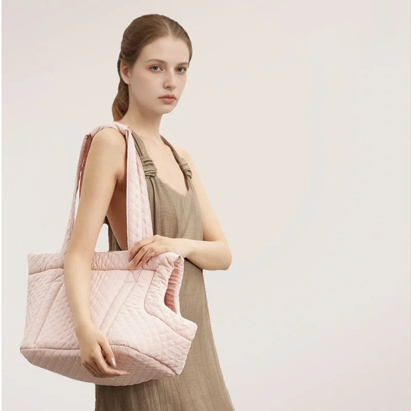 Ultra-Light Quilted Cotton Pet Carrying Bag