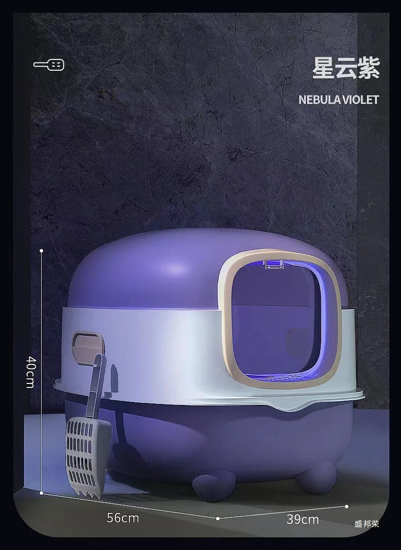 Automatic Self-Cleaning Fully Enclosed Smart Cat Litter Box