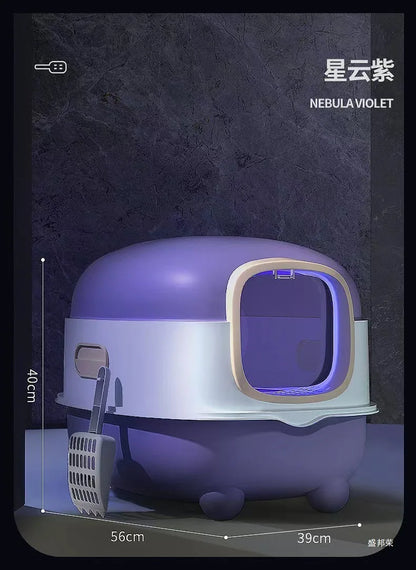 Automatic Self-Cleaning Fully Enclosed Smart Cat Litter Box