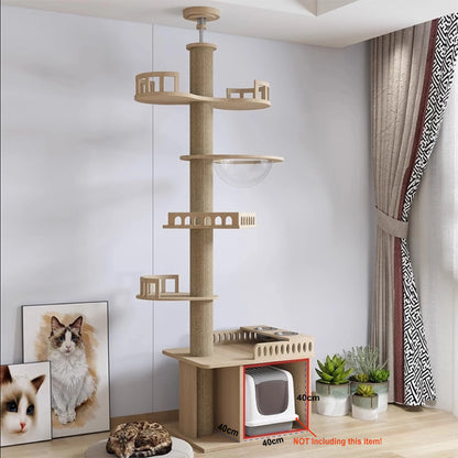 Adjustable Cat Tree House Cat Tower