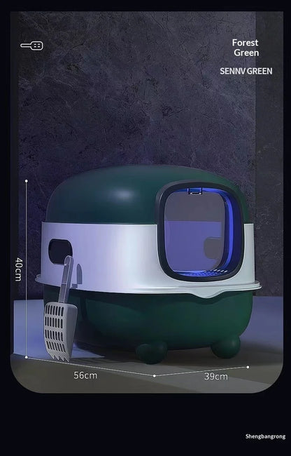 Automatic Self-Cleaning Fully Enclosed Smart Cat Litter Box