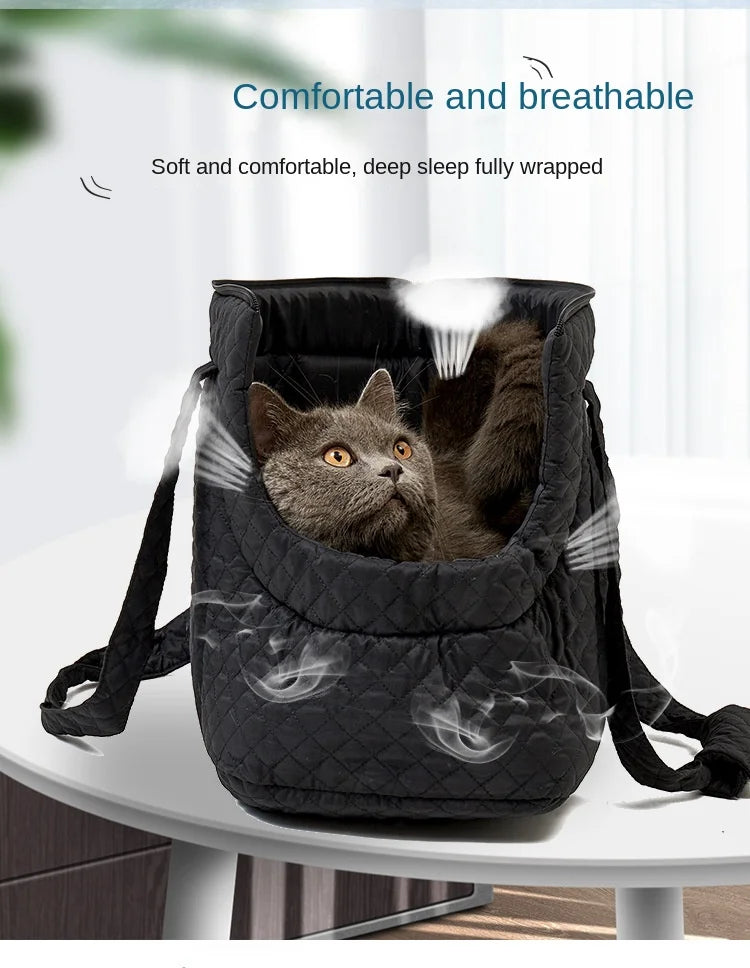 Ultra-Light Quilted Cotton Pet Carrying Bag