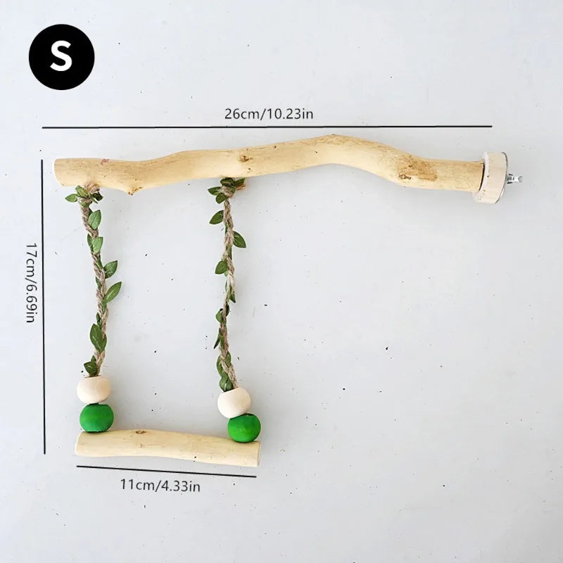 Wood Parrot Stand Pole