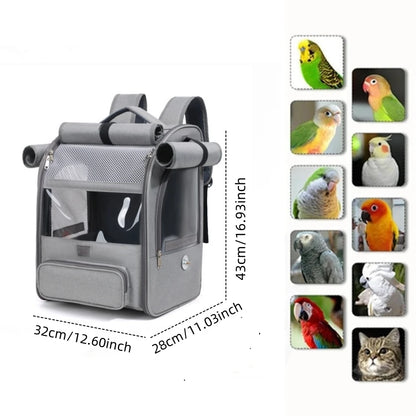 Bird Carrier with Perch and Tray
