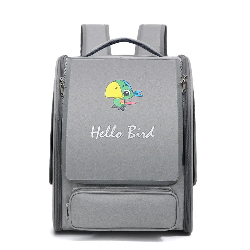Bird Carrier with Perch and Tray