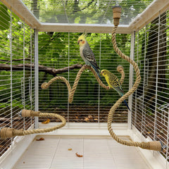 1 PC Bird Climbing Rope Bendable Chew-Proof Perch with Secure Ends Bird Toy for Pet Parrots Mental Stimulation & Cage Enrichment