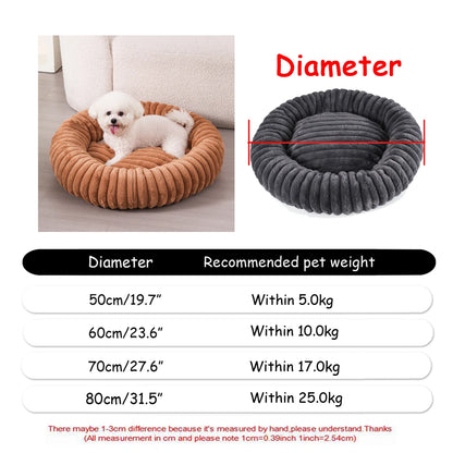 Winter Warm Round Dog Bed